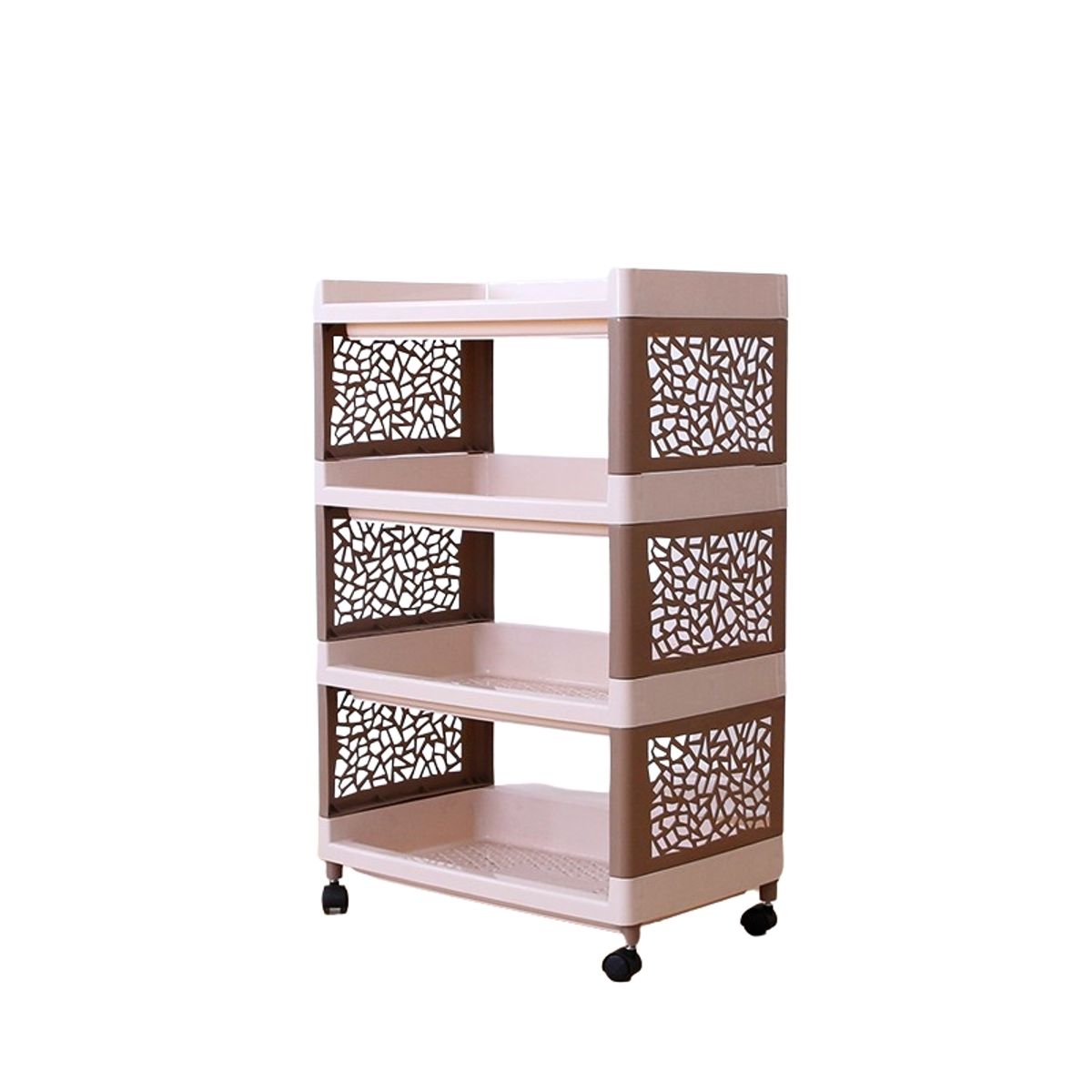 GENERICO - Estante Repisa Organizador librero 4 niveles con ruedas 6048