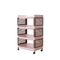 Estante Repisa Organizador librero 4 niveles con ruedas 6048