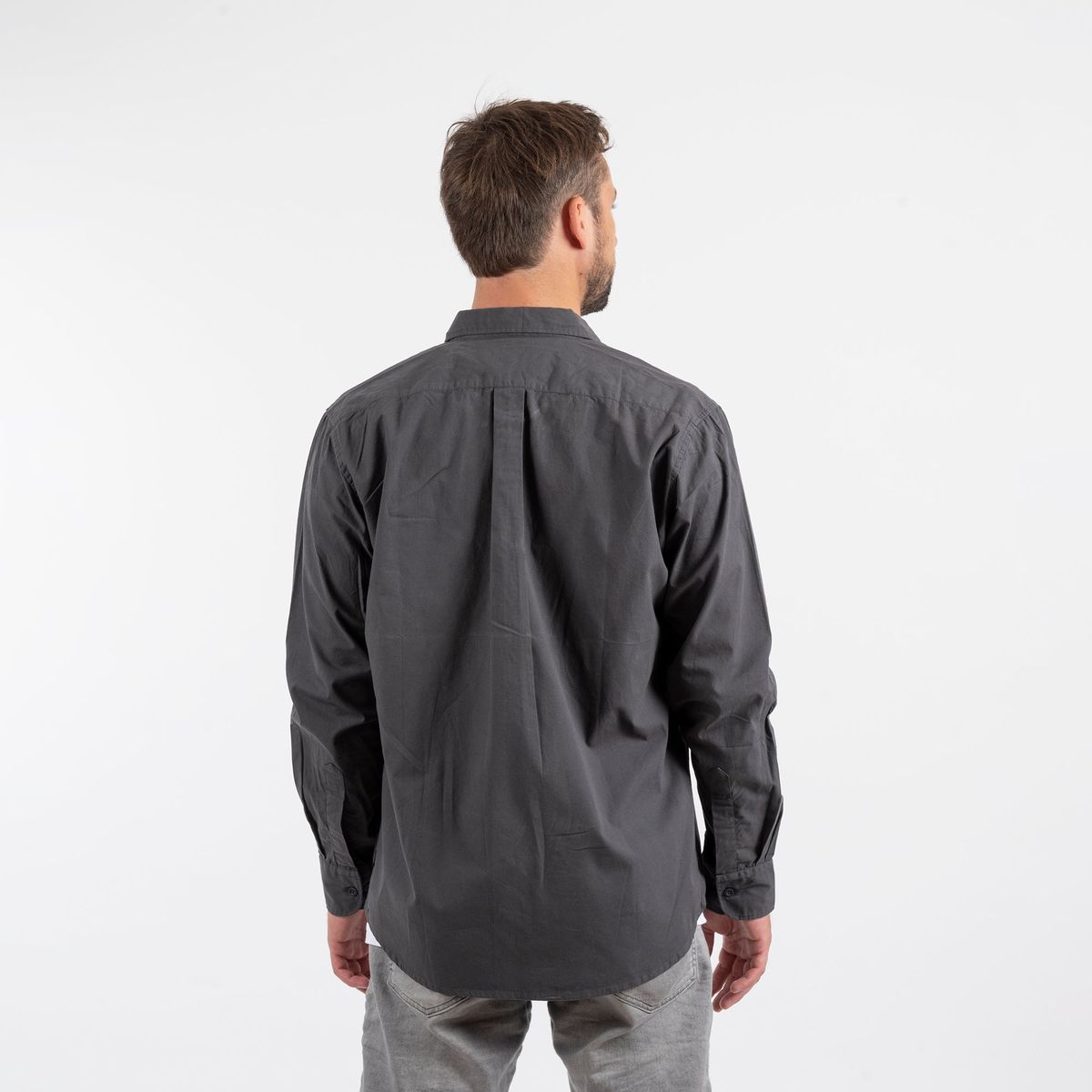 BLACK - Cotton Shirt Dust Smoke Black Bubba