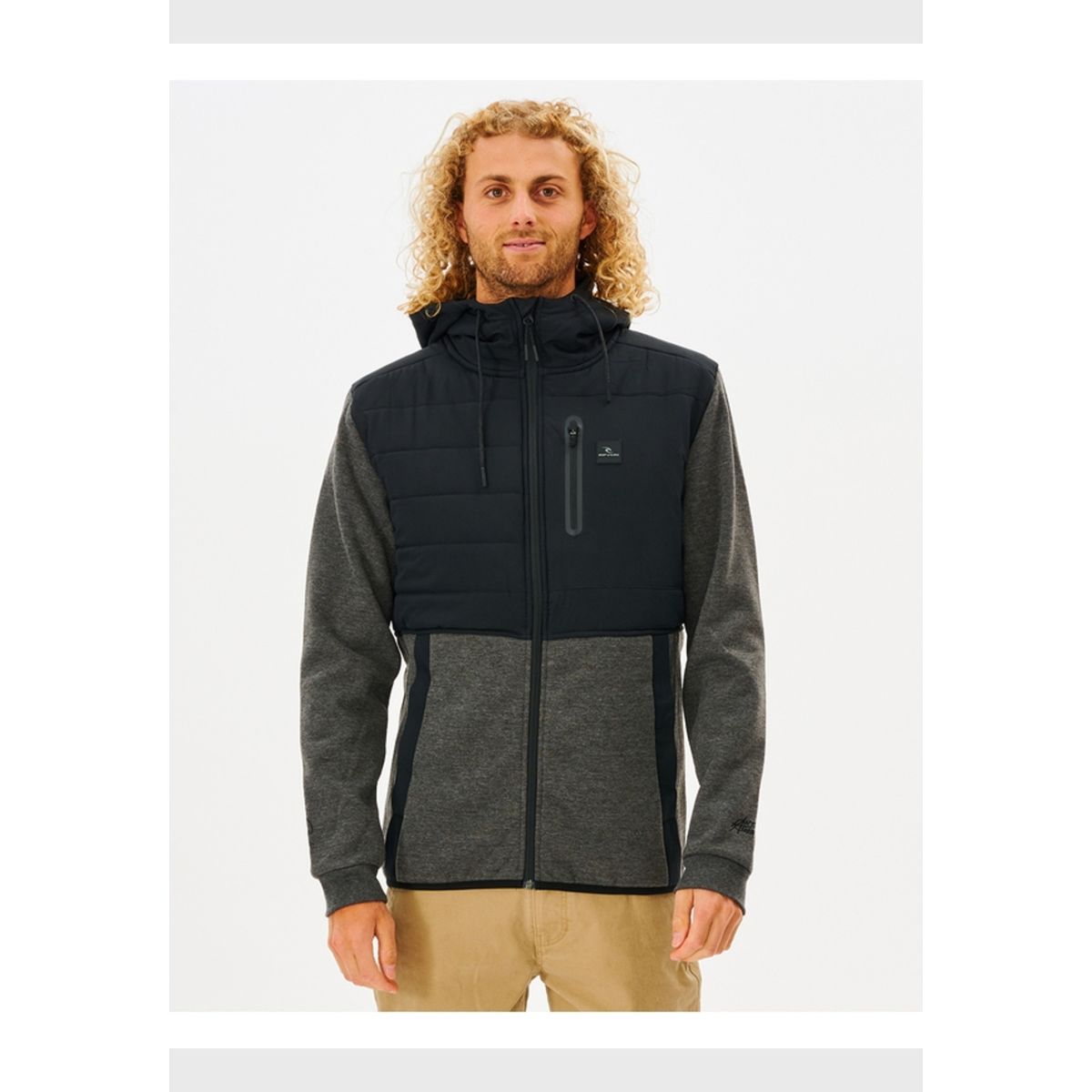 RIP CURL - Poleron ANTI SERIES HEATSEEKER ZIP THR Hombre Negro Rip Curl