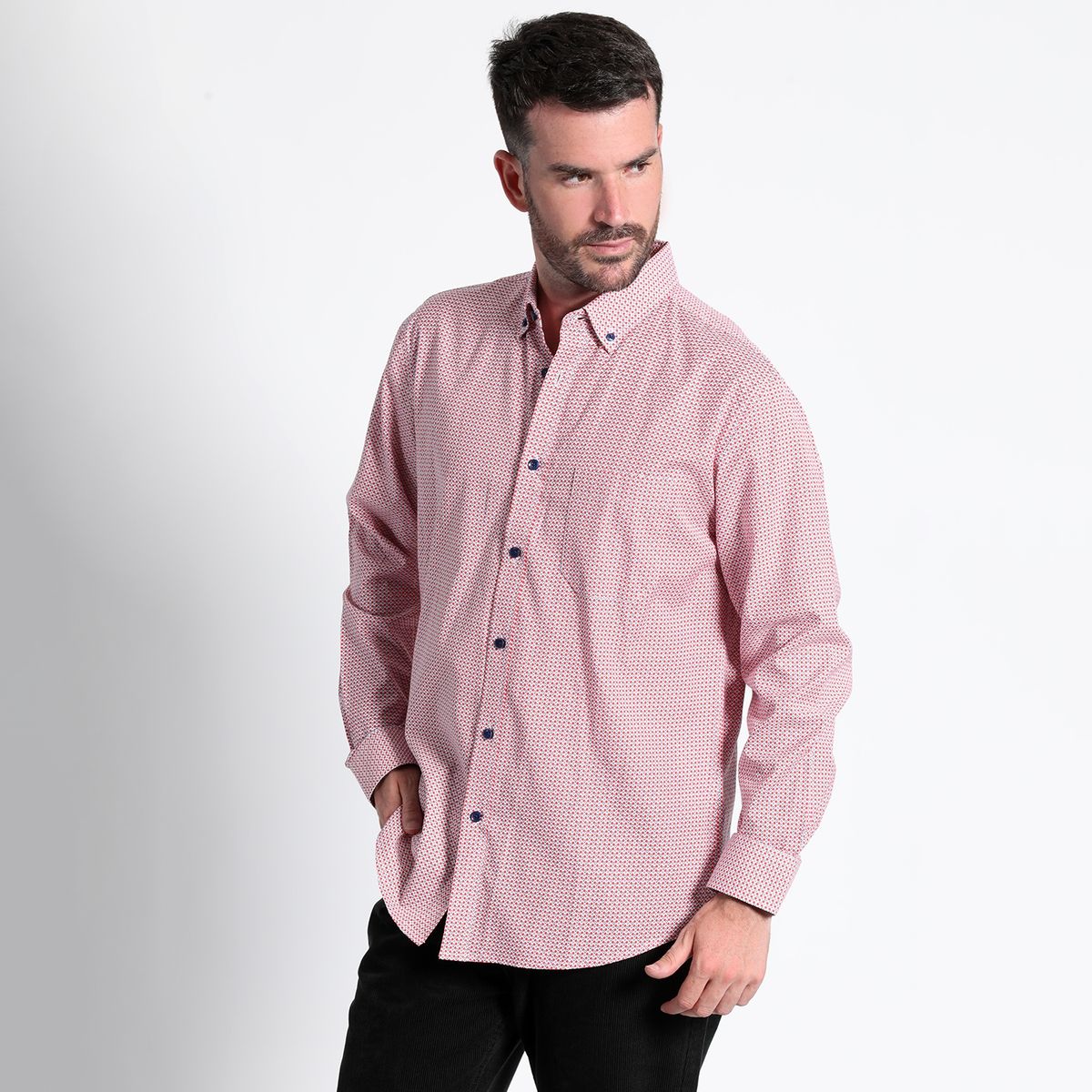 KOTTING - Camisa Fantasía Estampada Manga Larga Slim Fit KOTTING