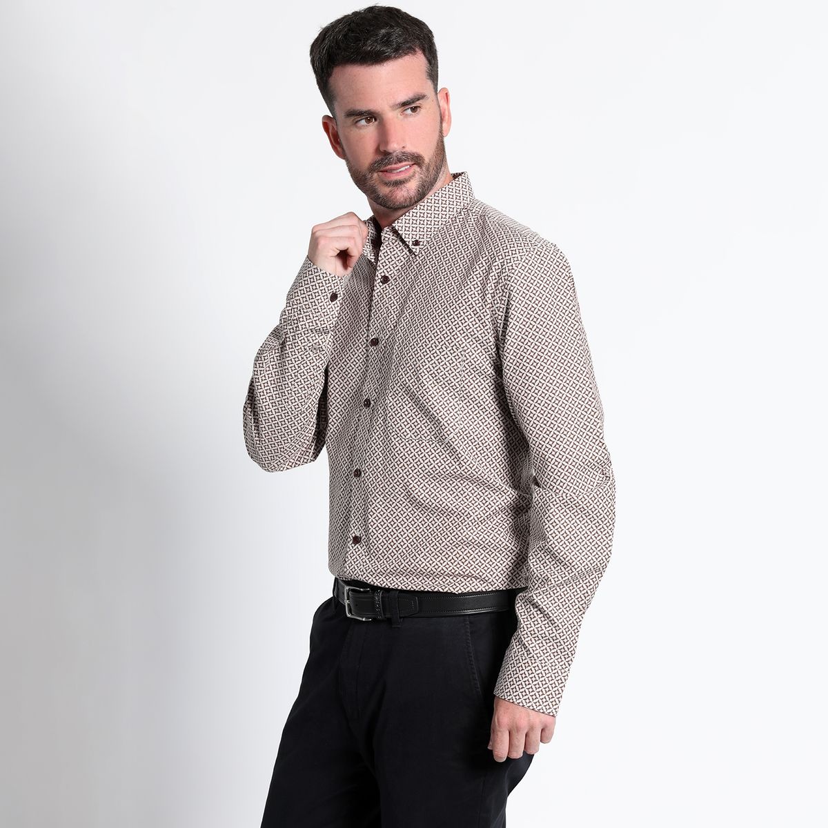 KOTTING - Camisa Fantasía Estampada Manga Larga Slim Fit KOTTING