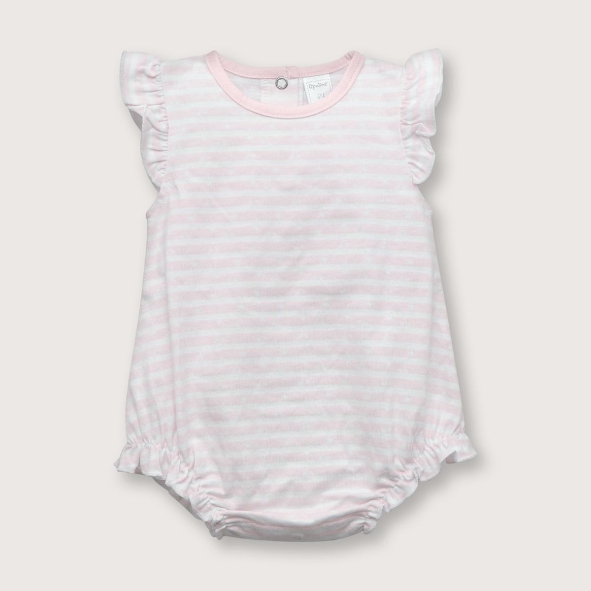 OPALINE - Bombacho de niña manga alita rosado (recién nacido a 9 meses)