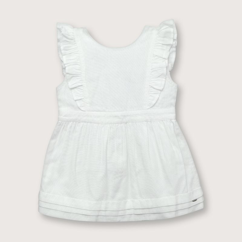 OPALINE - Vestido de niña navidad blanco (6 meses a 4 años)