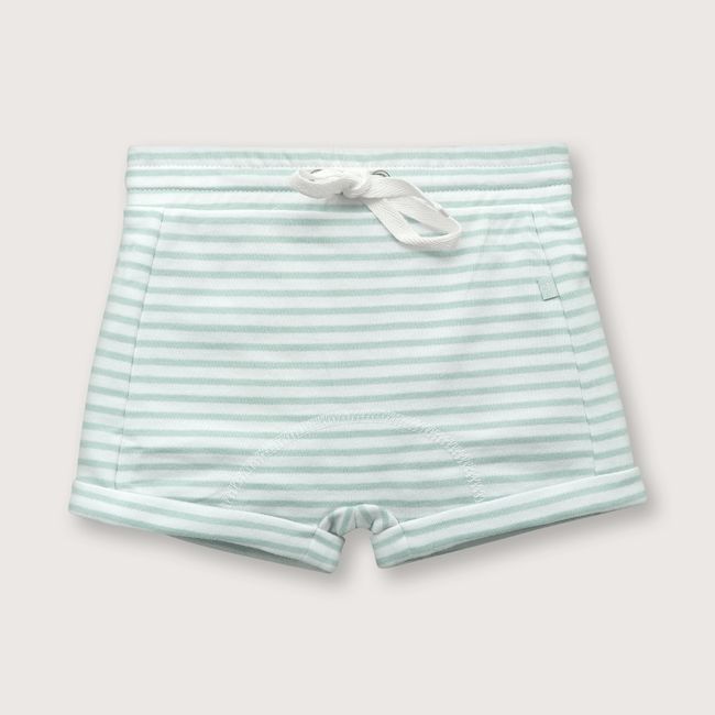 OPALINE - Short de niño cintura elástica verde (recién nacido a 9 meses)