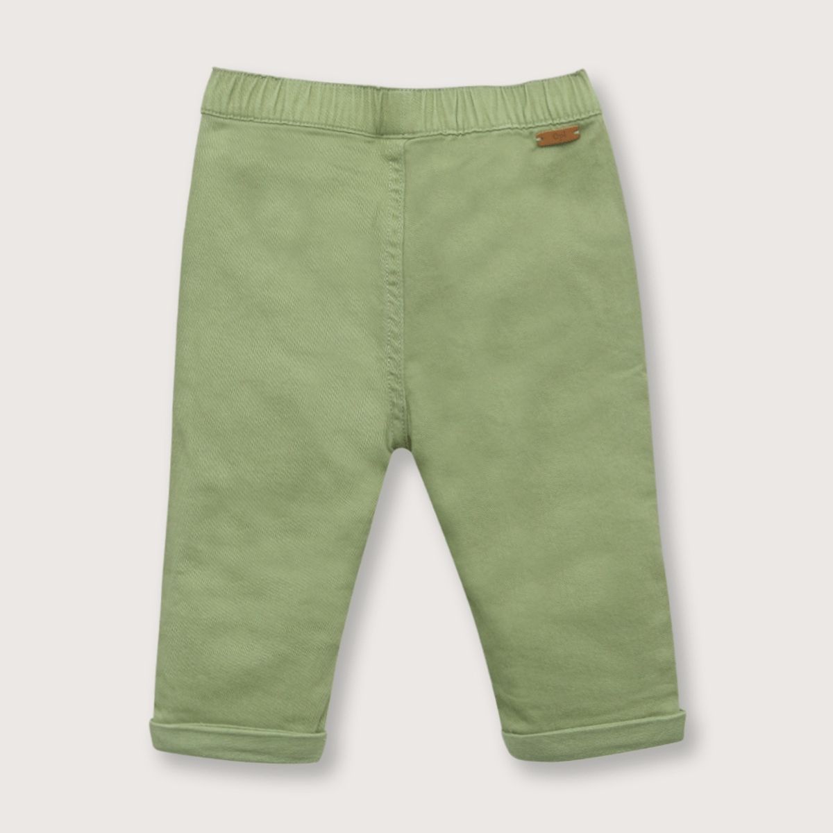 OPALINE - Pantalón de niño cintura elástica oliva (recién nacido a 9 meses)