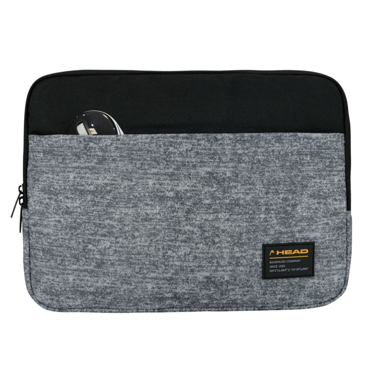 HEAD - Funda Computador Zip 14 Melange Gris Oscuro Head
