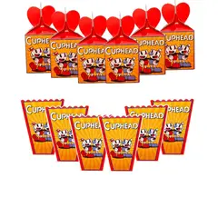 GENERICO - Pack 12 cajas para dulces tematica Cuphead