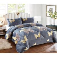 Plumon Cobertor de invierno de plush y chiporro 2 Plazas - Mariposas