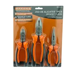 MAKAWA - Set Kit Juego De Alicates 3 Piezas