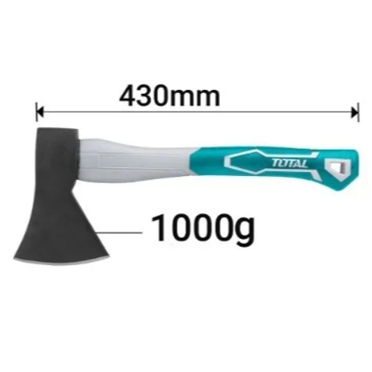 TOTAL TOOLS - Hacha De Mano Mango Fibra De Vidrio 1000grs