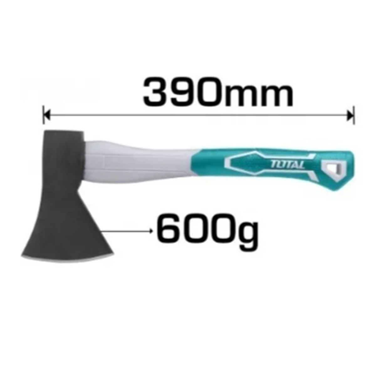 TOTAL TOOLS - Hacha De Mano Mango Fibra De Vidrio 600grs