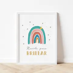 DECORACION PAJARITO - Cuadro decorativo infantil frase niña arcoiris