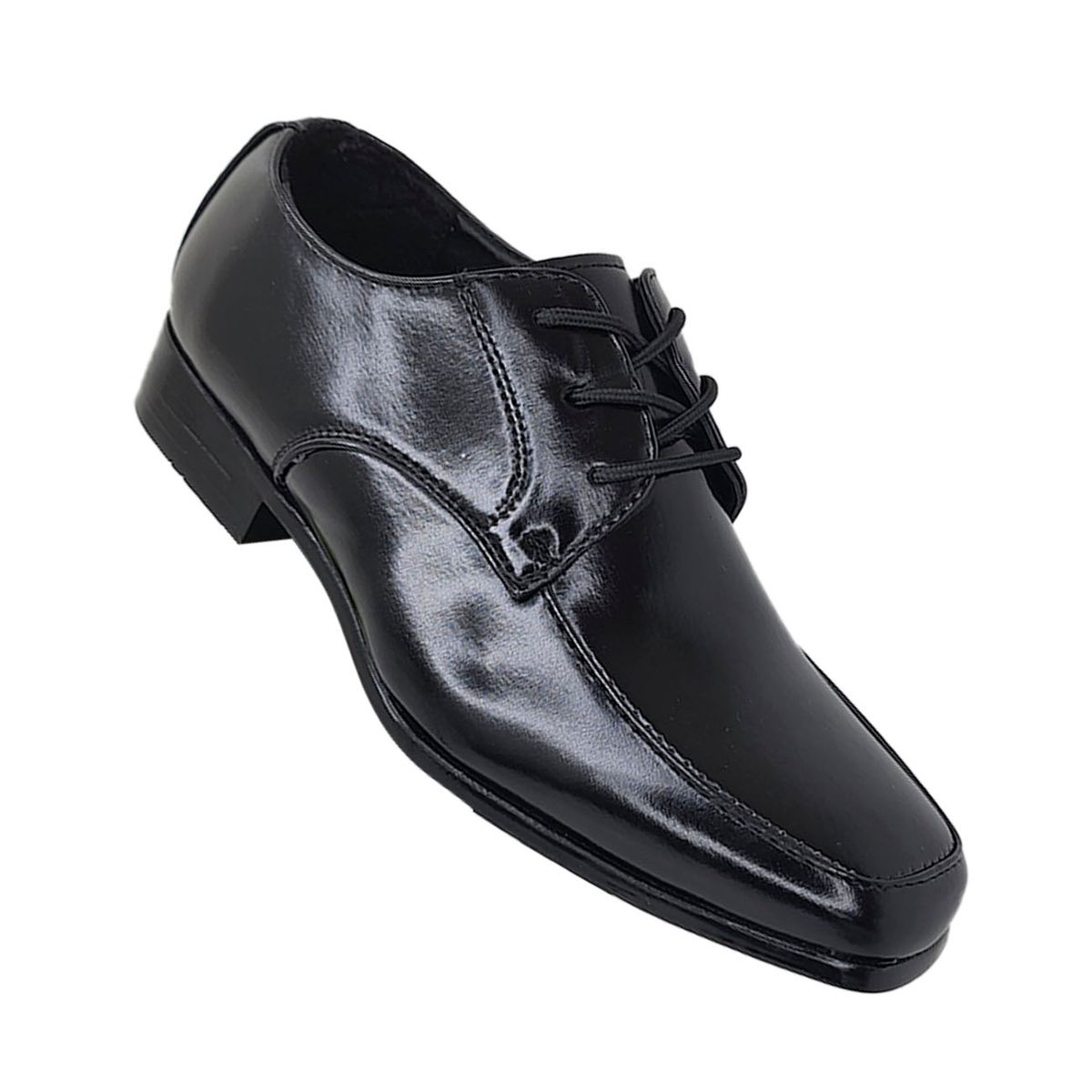 GENERICO - Zapato Formal De Vestir Con Cordon Niños y Adolecentes - Negro - 3220
