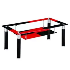 OEM - Mesa de Centro de Vidrio Templado Rectangular 892 R-N 80x45