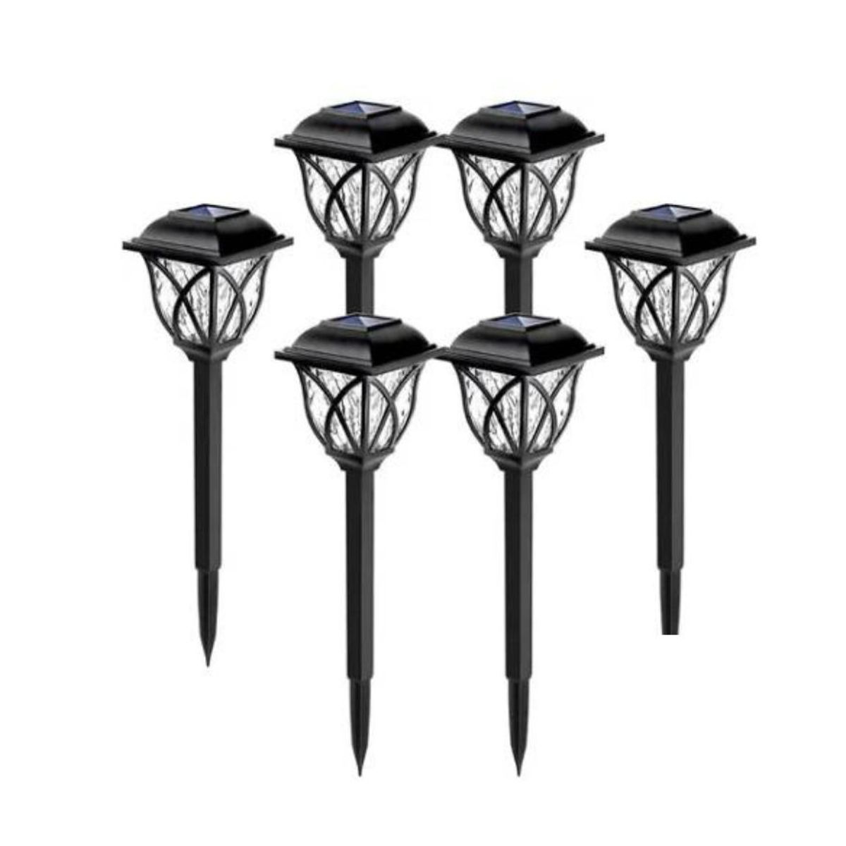 GENERICO - Pack De 6 Luces Solares Led Para Jardín Color Blanco Cálido