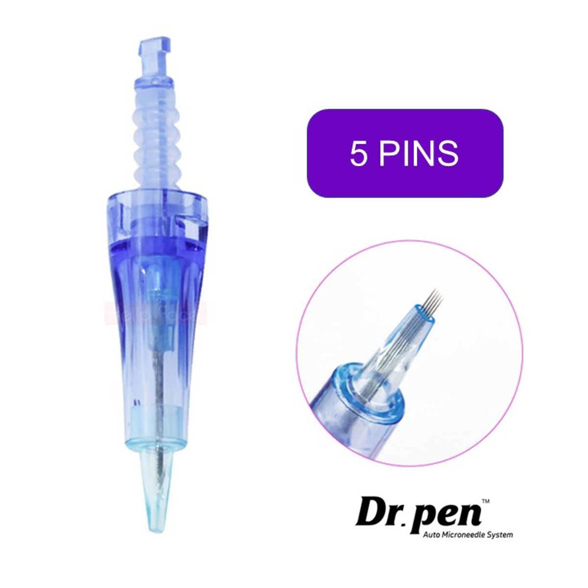 GENERICO - Cartucho Dermapen 5 Pines para Micro Pigmentación Pack 10