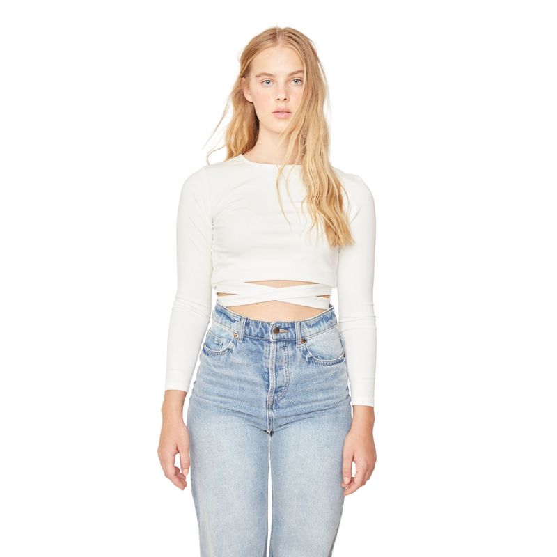 JACINTA TIENDA - Polera Lexi blanca Jacinta Tienda