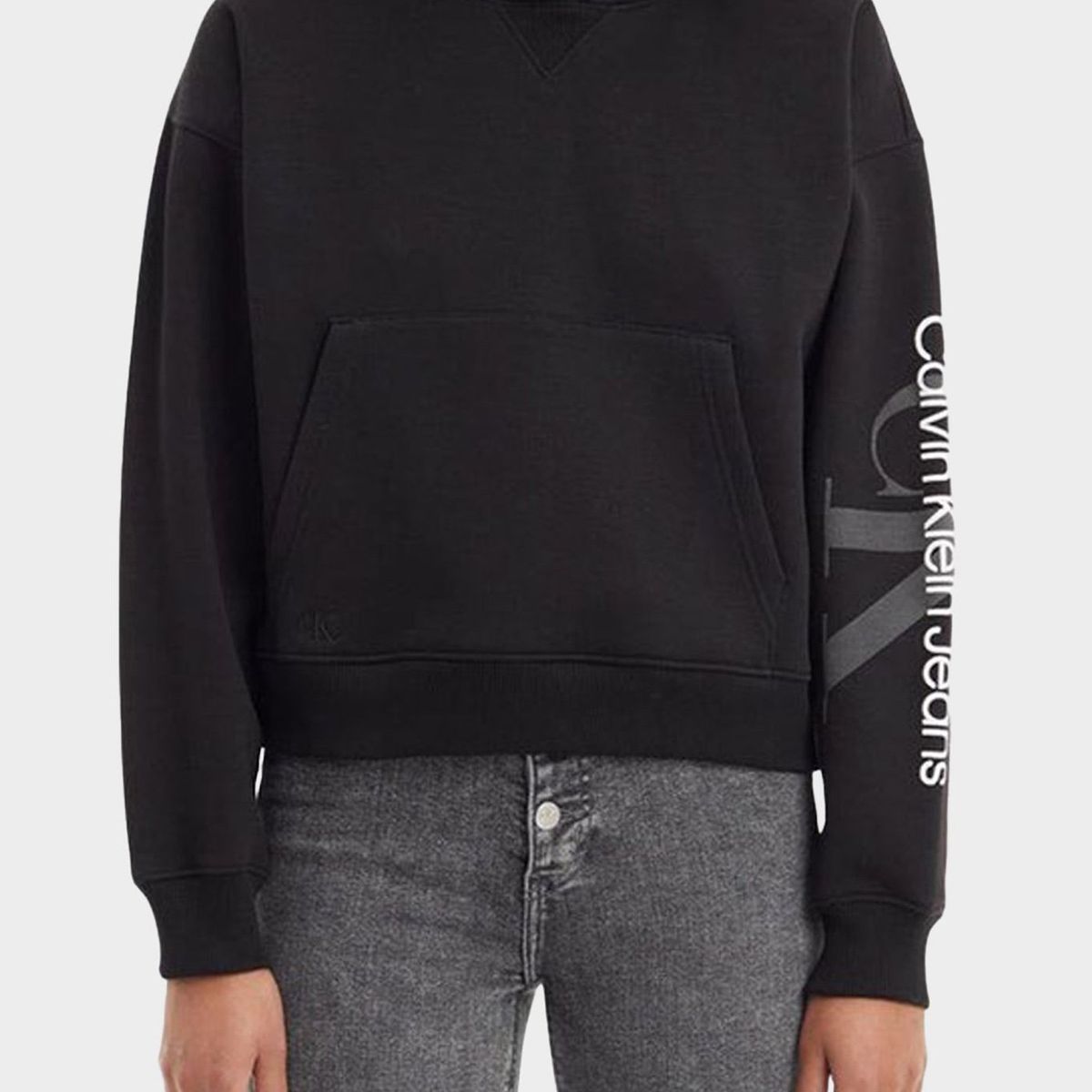 CALVIN KLEIN - Polerón Hoodie Gradient Monologo Negro Calvin Klein