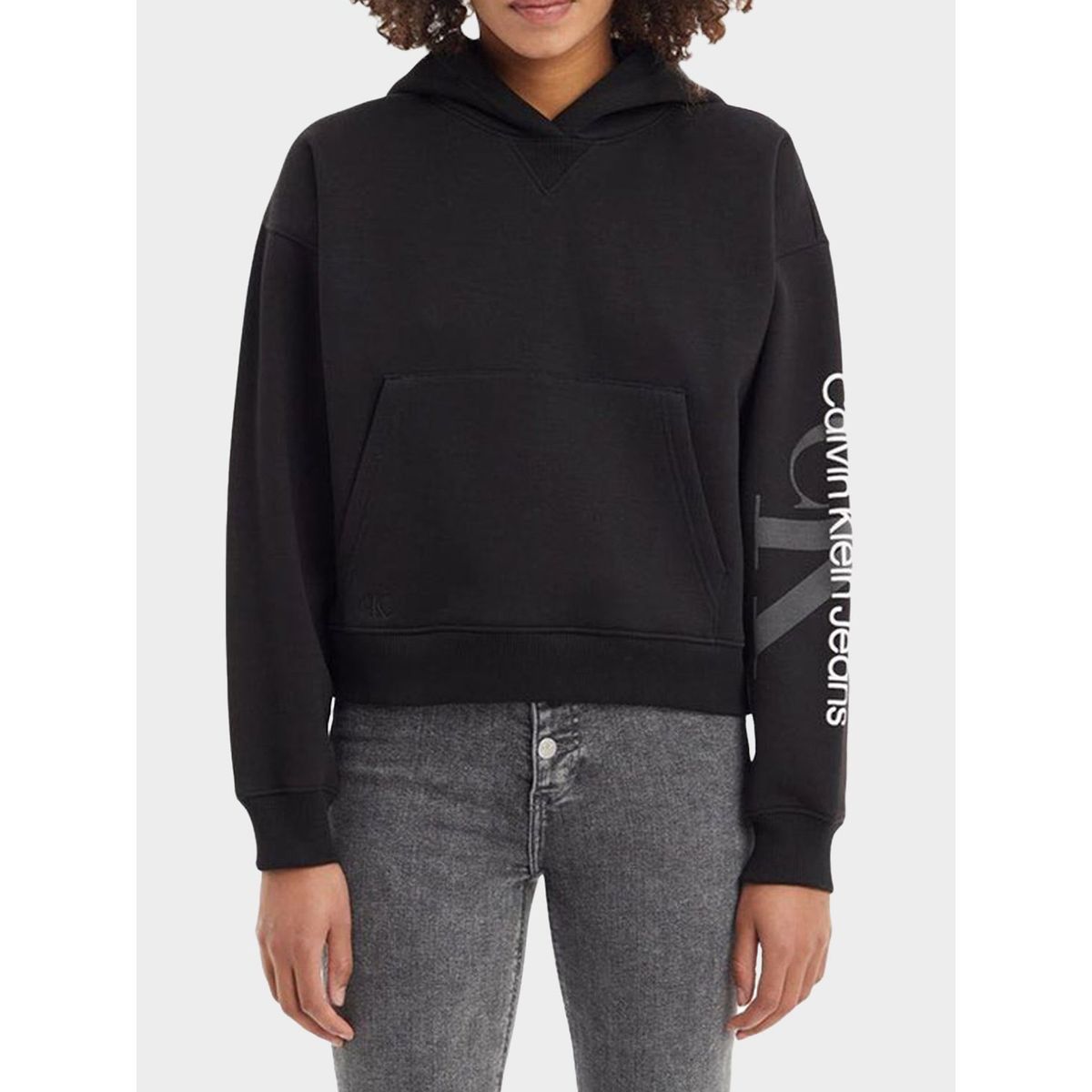 CALVIN KLEIN - Polerón Hoodie Gradient Monologo Negro Calvin Klein