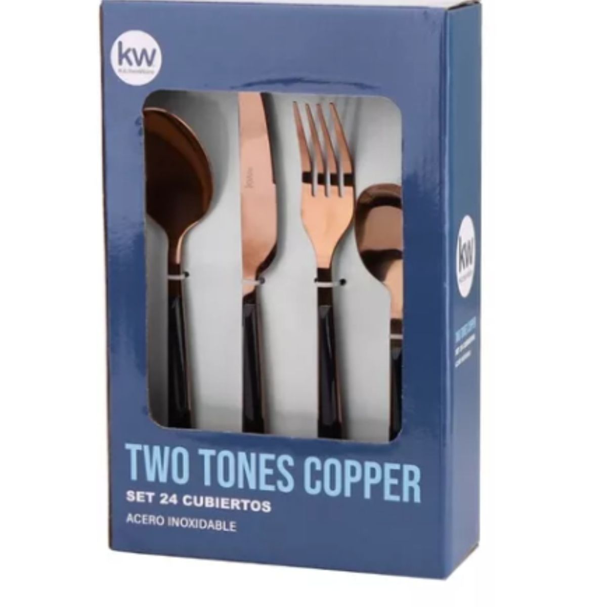 OEM - SET CUBERTERIA 24 PIEZAS TWO TONES COPPER