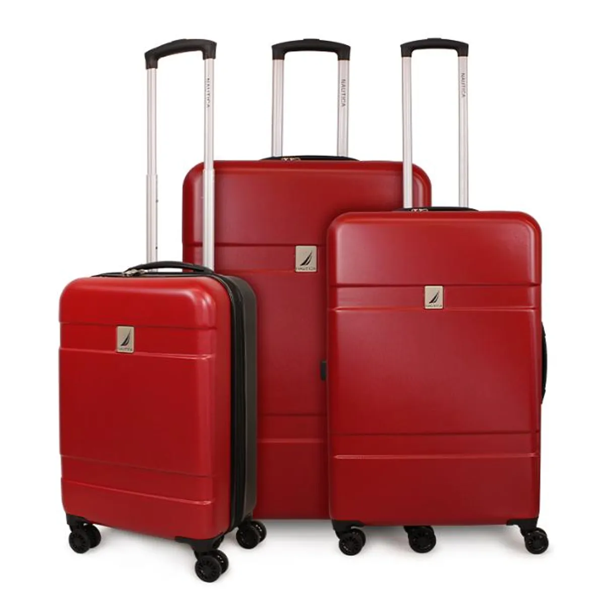 NAUTICA - Set 3 maletas Bora S+M+L roja-negra NAUTICA