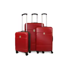 NAUTICA - Set 3 maletas Bora S+M+L roja-negra