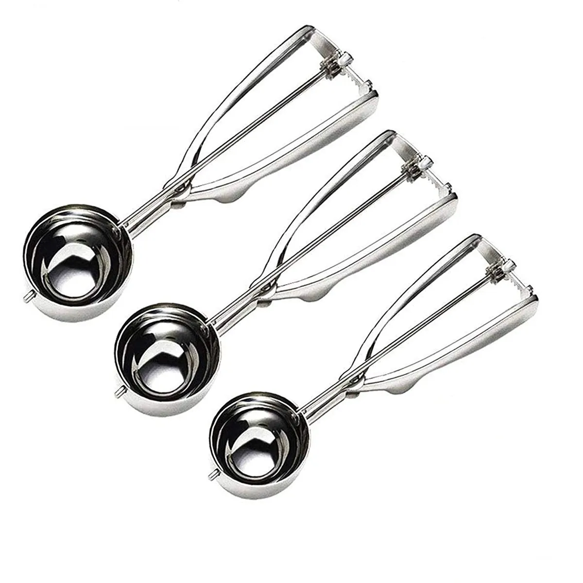 GENERICO - 3 Cucharas Para Helado Cuchara Helado Cuchara de helado 4CM 5CM Y 6cm