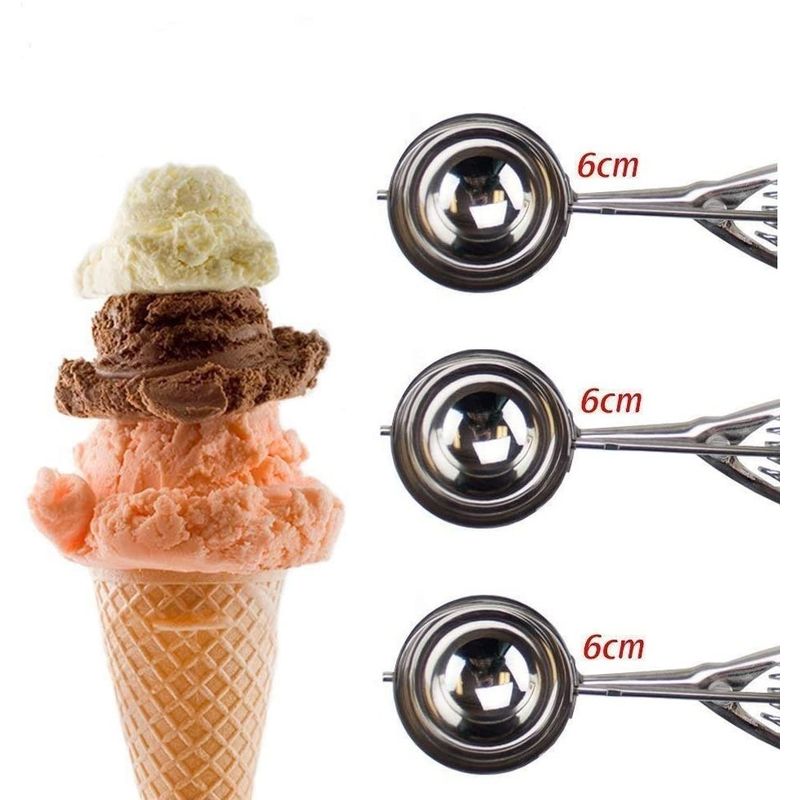 GENERICO - Pack X3 Cucharas Helado Cuchara Helado Cuchara De Helado 6cm