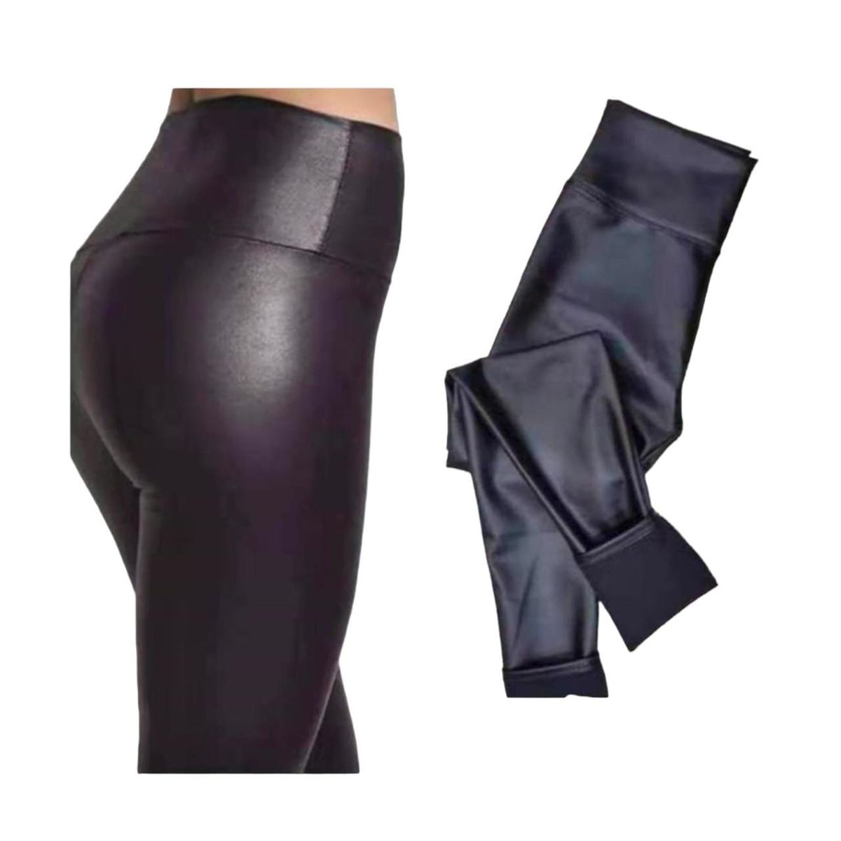 AGW - Calza Con Faja Reductora Tipo Cuero Mujer