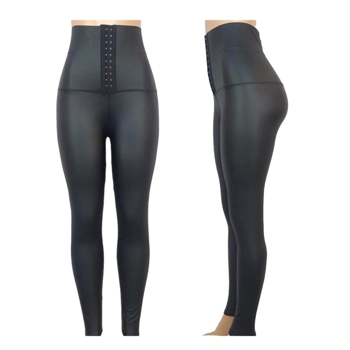 AGW - Calza Con Faja Reductora Tipo Cuero Mujer