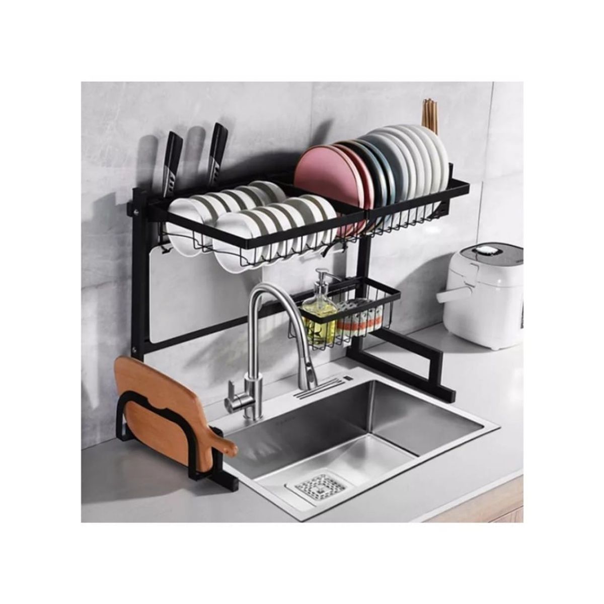 GENERICO - Escurridor de Platos Acero Inoxidable Multifuncional Premium