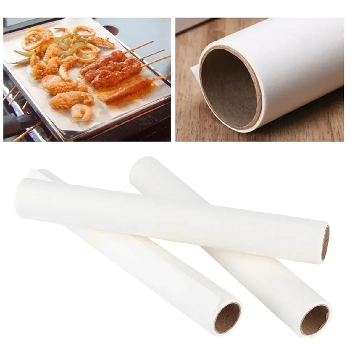 PASTELERIUS - X3  Rollo De Papel Mantequilla Para Hornear Antigrasa Cocina 5mts Papel Antiadherente Para  Horno