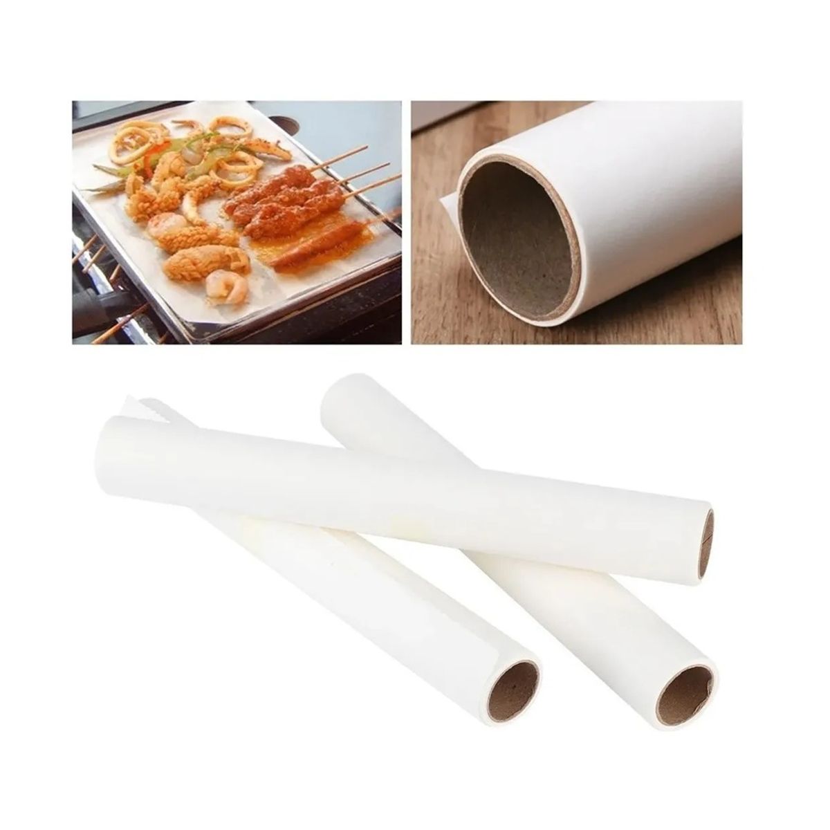 PASTELERIUS - X3  Rollo De Papel Mantequilla Para Hornear Antigrasa Cocina 5mts Papel Antiadherente Para  Horno