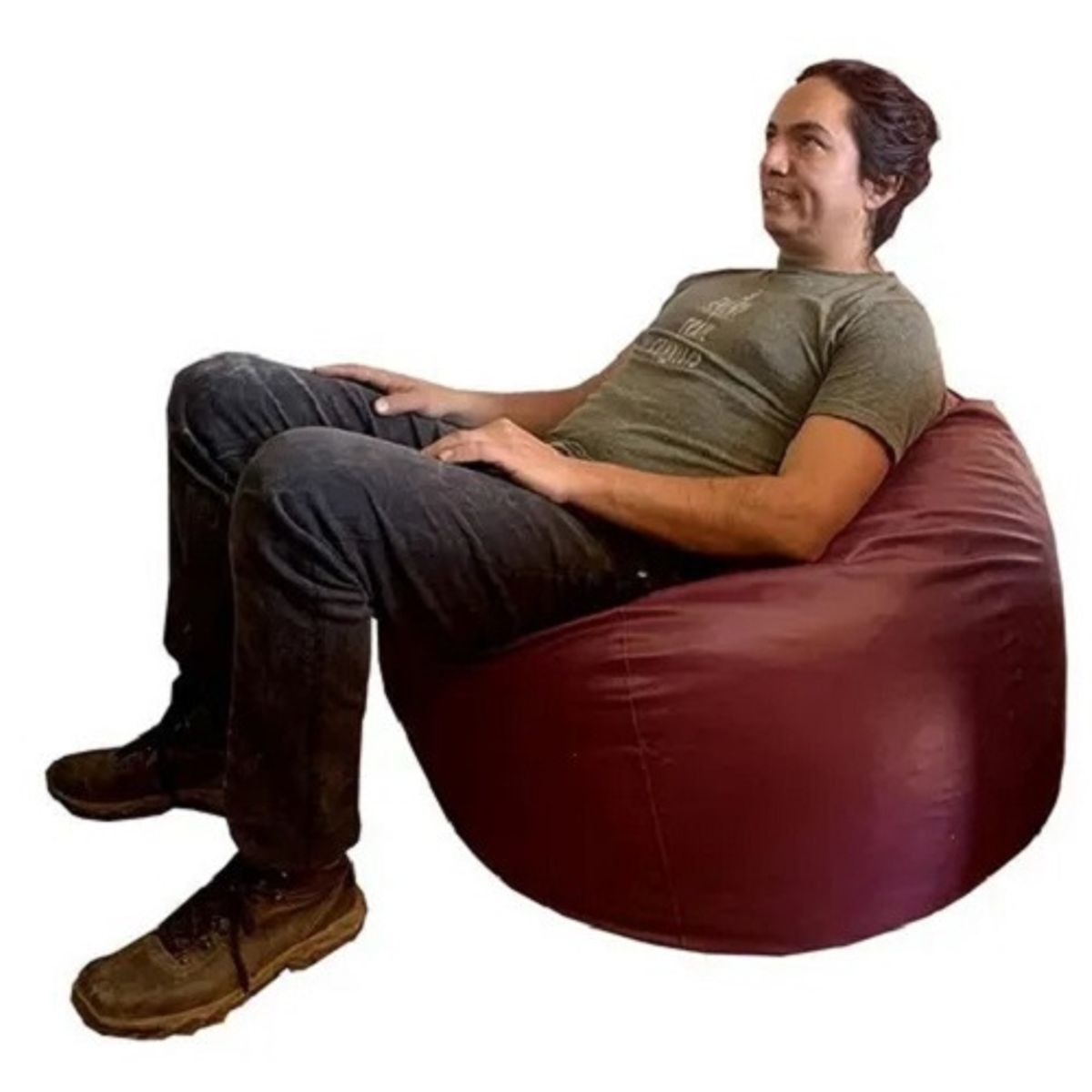 REHUCE - Puff eco cuero premium L - Morado