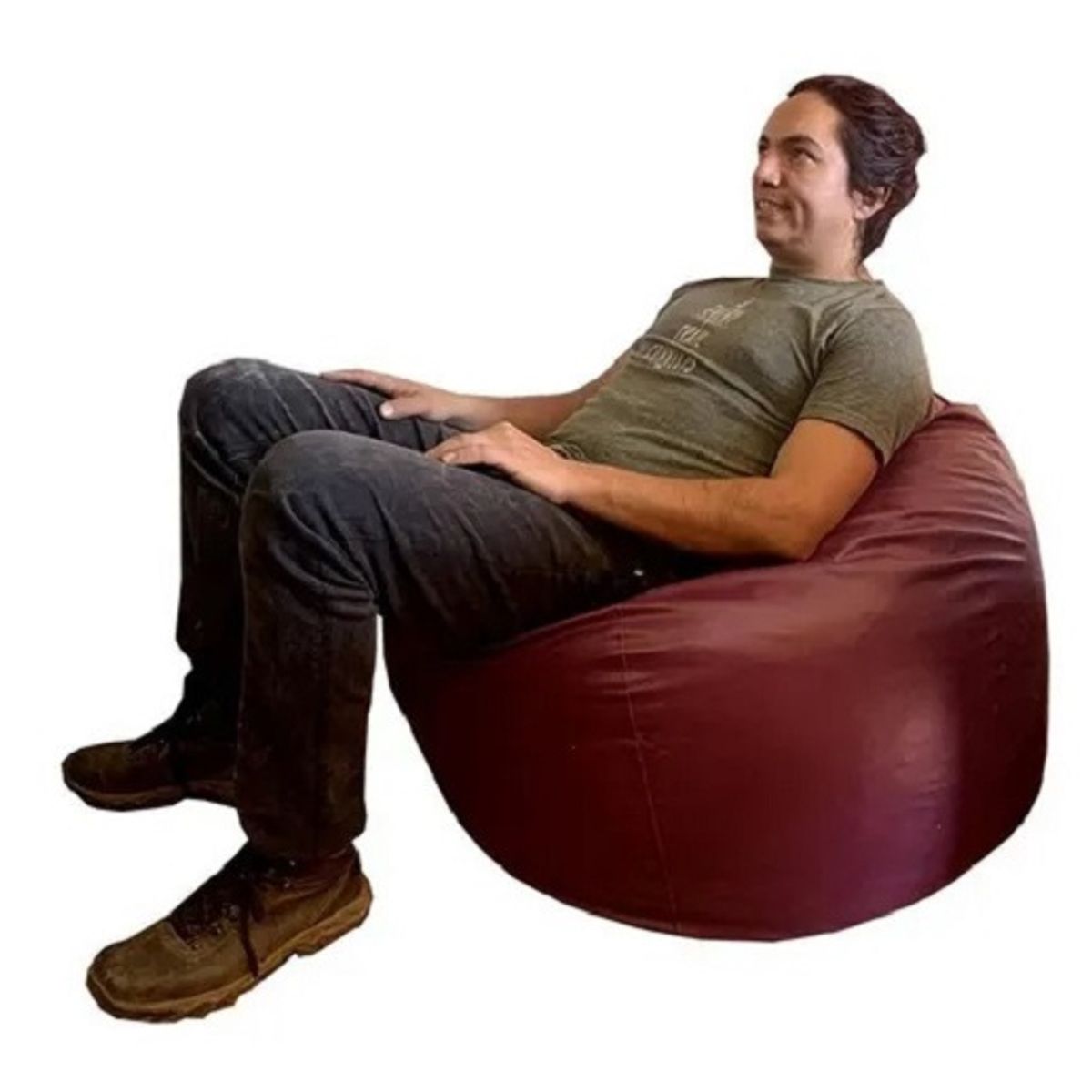 REHUCE - Puff eco cuero premium L - Morado