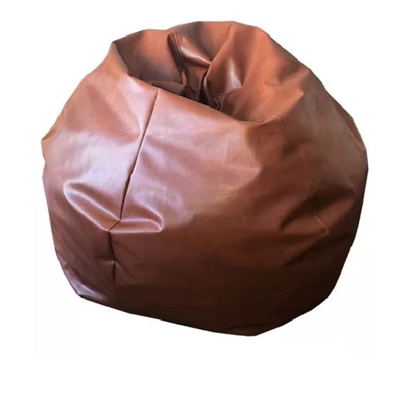 REHUCE - Puff eco cuero premium L - Cafe claro