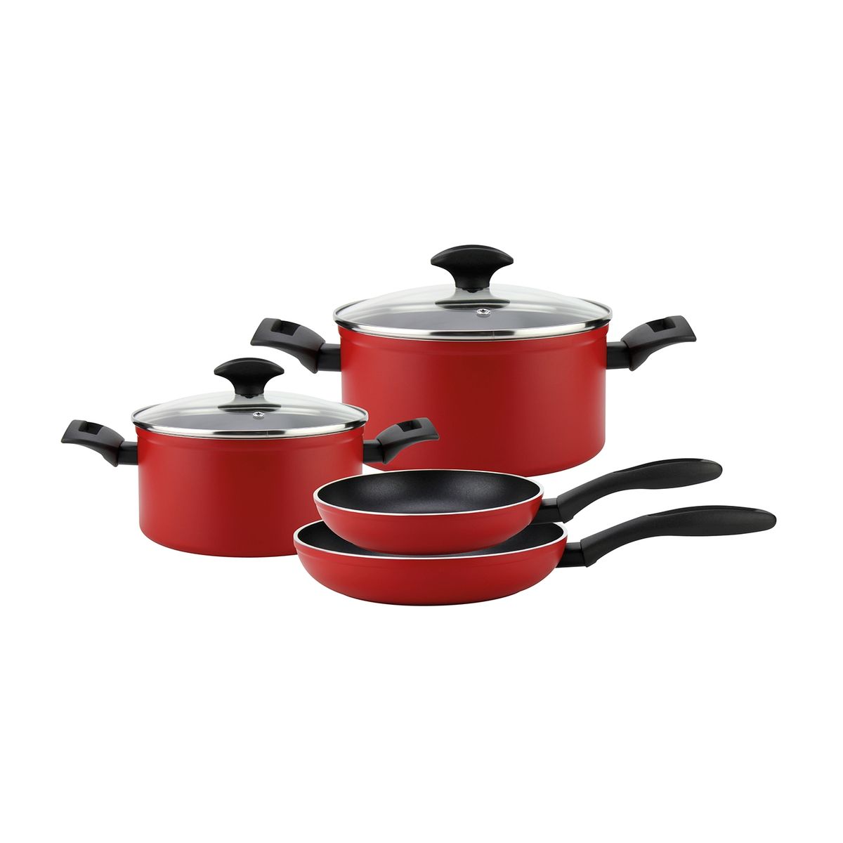 Fagor - Batería de cocina de aluminio roja Máxima 6 Piezas