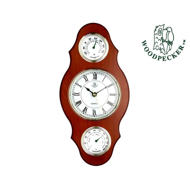 IBSA - Reloj de Pared WoodPecker 203 W1 Higro-Termo