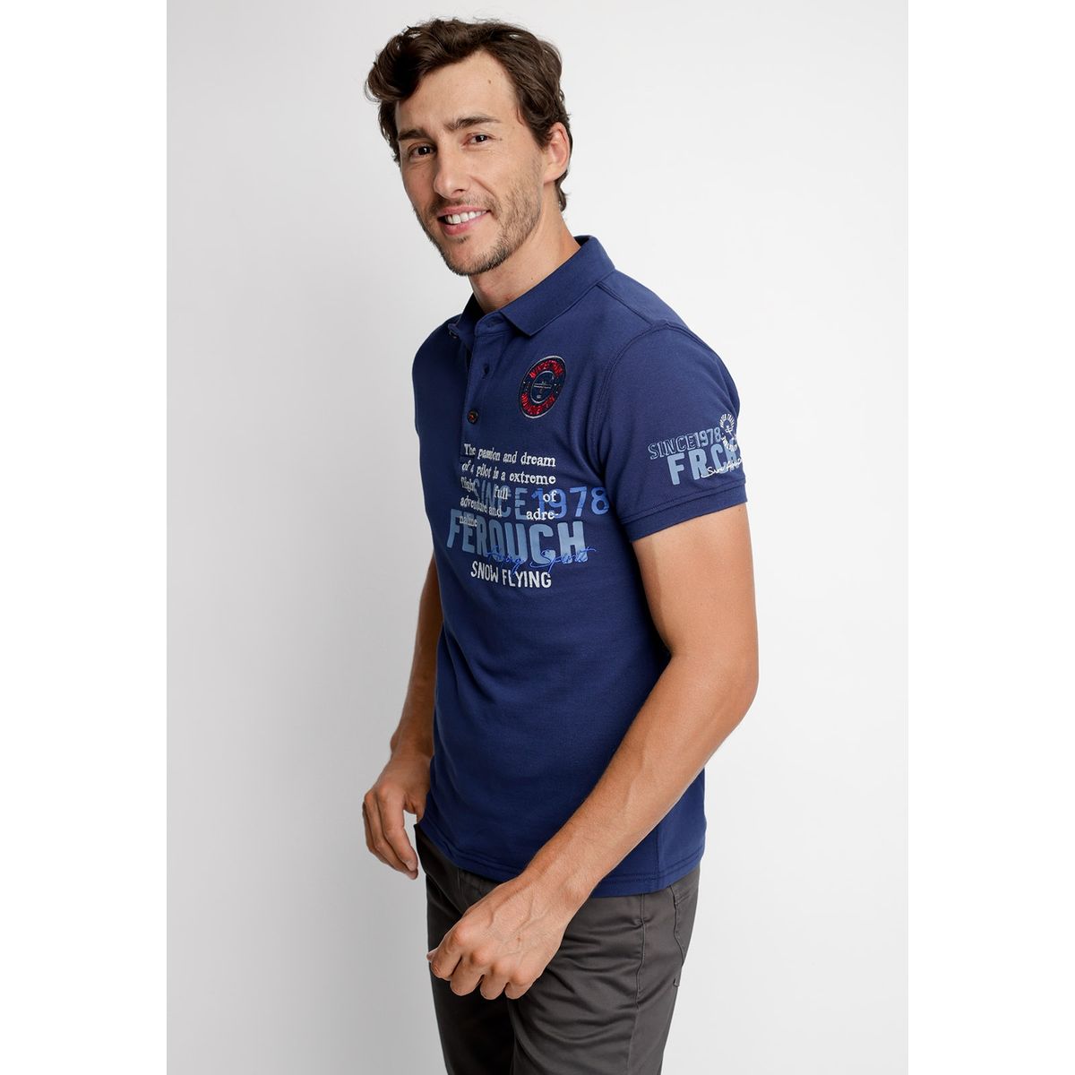 FEROUCH - Polera Polo New Jersey Azul Ferouch