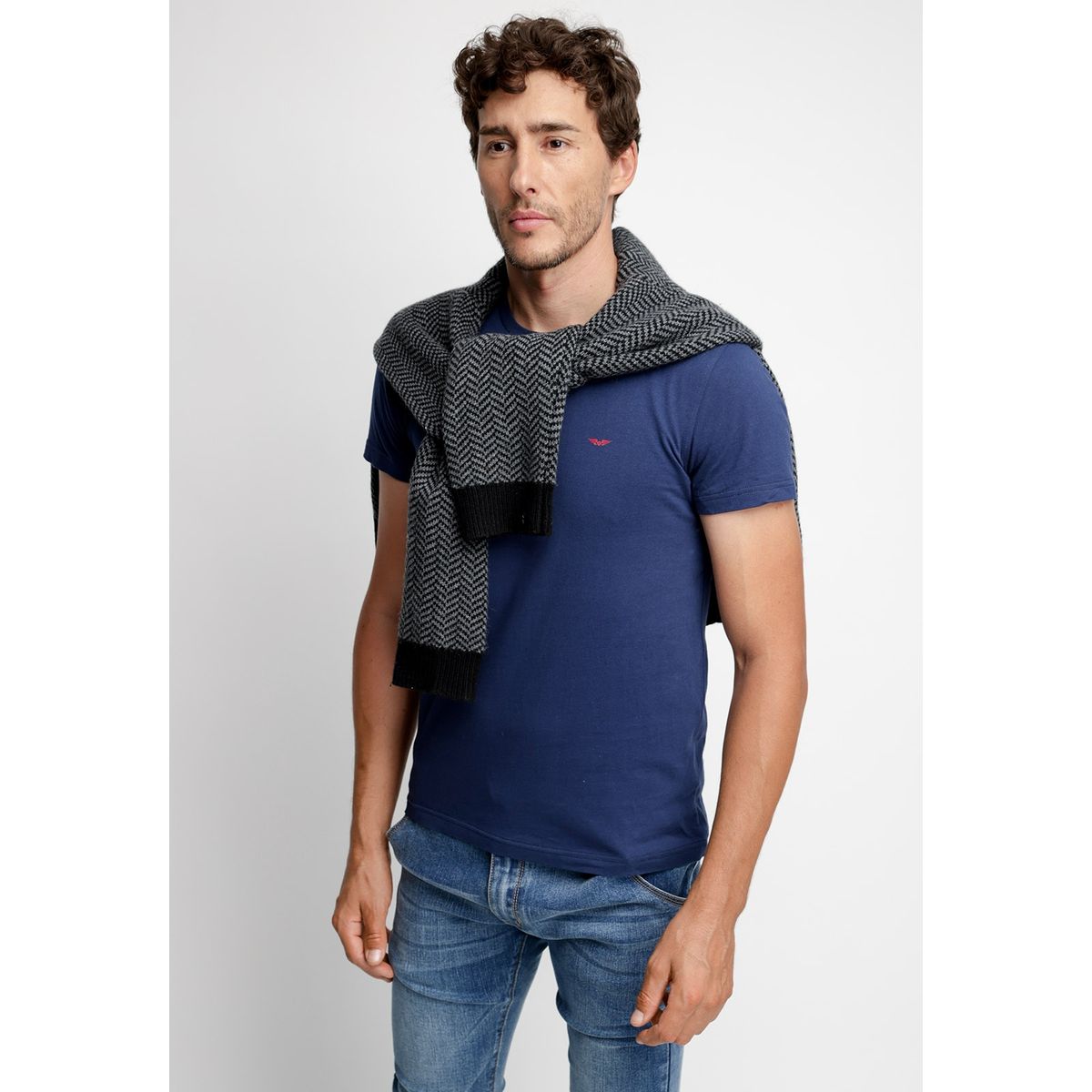 FEROUCH - Polera Básica Azul Ferouch