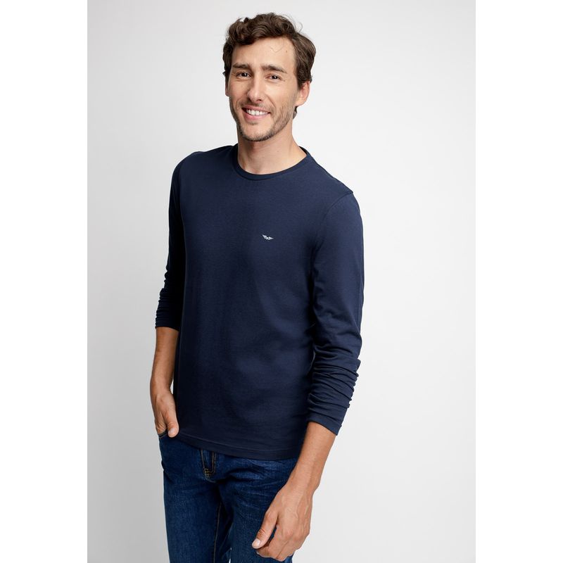 FEROUCH - Polera Básica Manga Larga Azul Ferouch