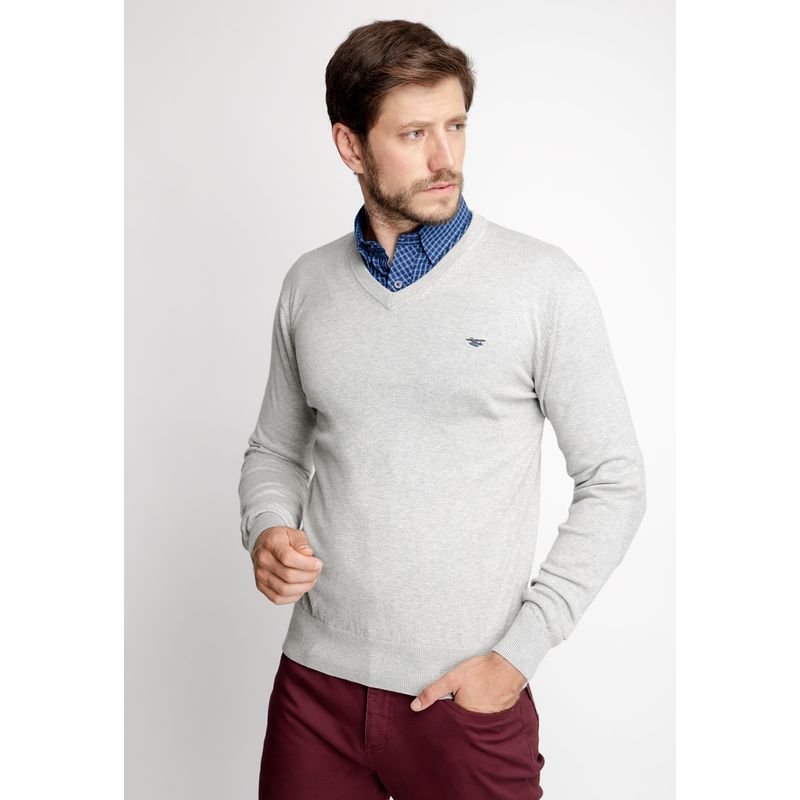FEROUCH - Sweater Melange Smart Casual Gris Ferouch