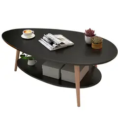 DETODOYMAS - Mesa de Centro Ovoide dos Niveles 90x50x42cm