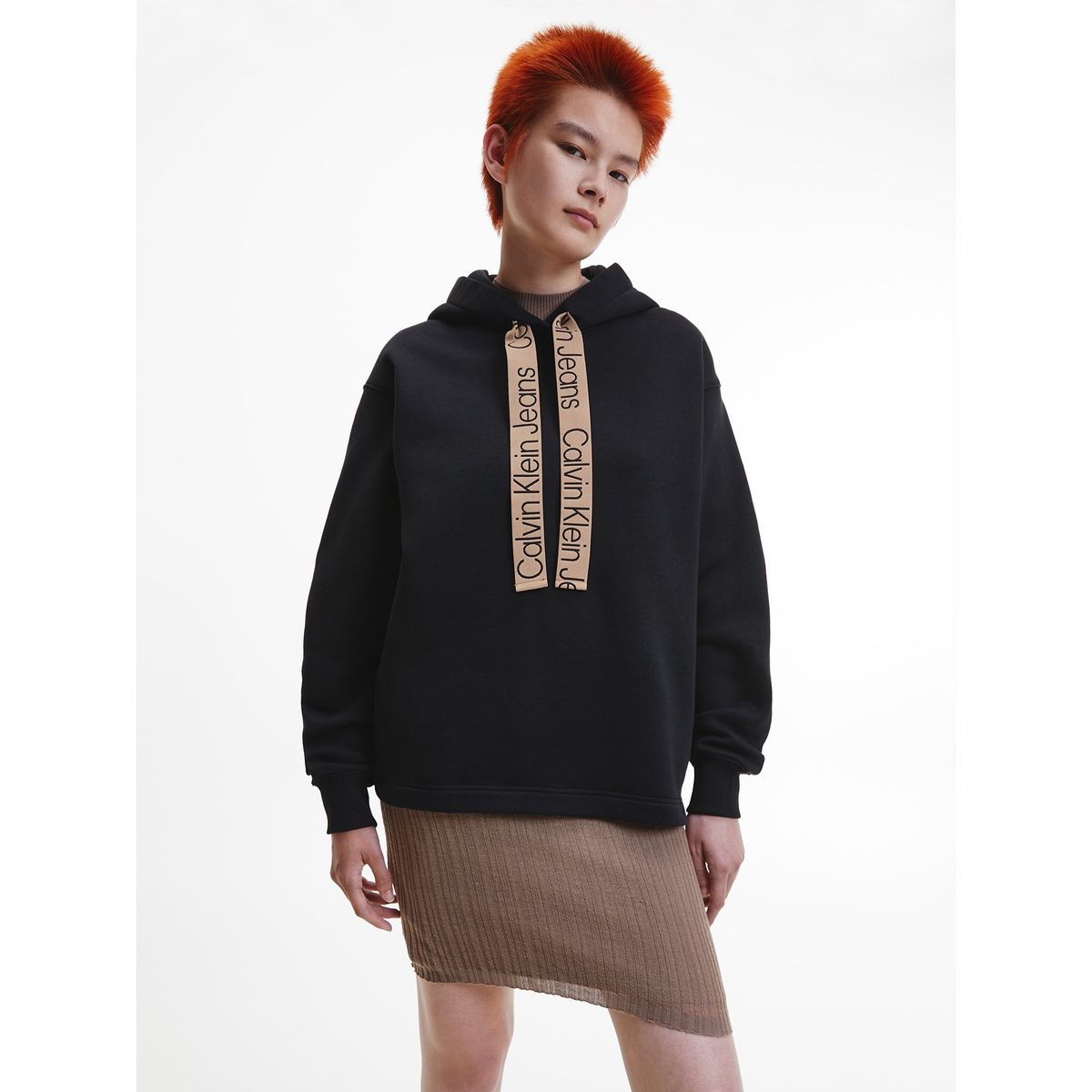 CALVIN KLEIN - Polerón Hoodie Contrast Negro Calvin Klein