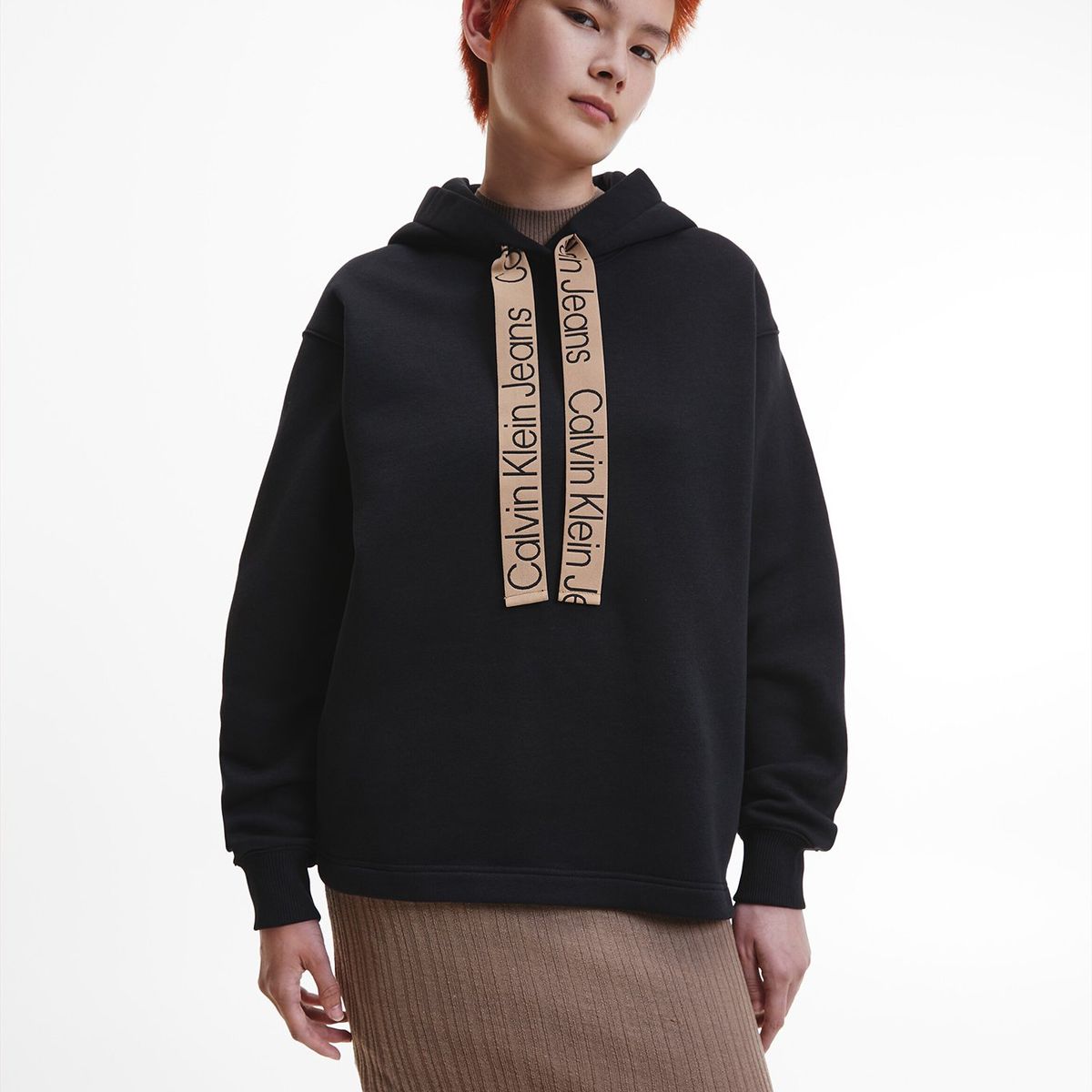 CALVIN KLEIN - Polerón Hoodie Contrast Negro Calvin Klein