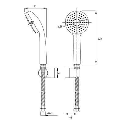Imagen 2 del producto Juego Ducha 1 Función Limpiable