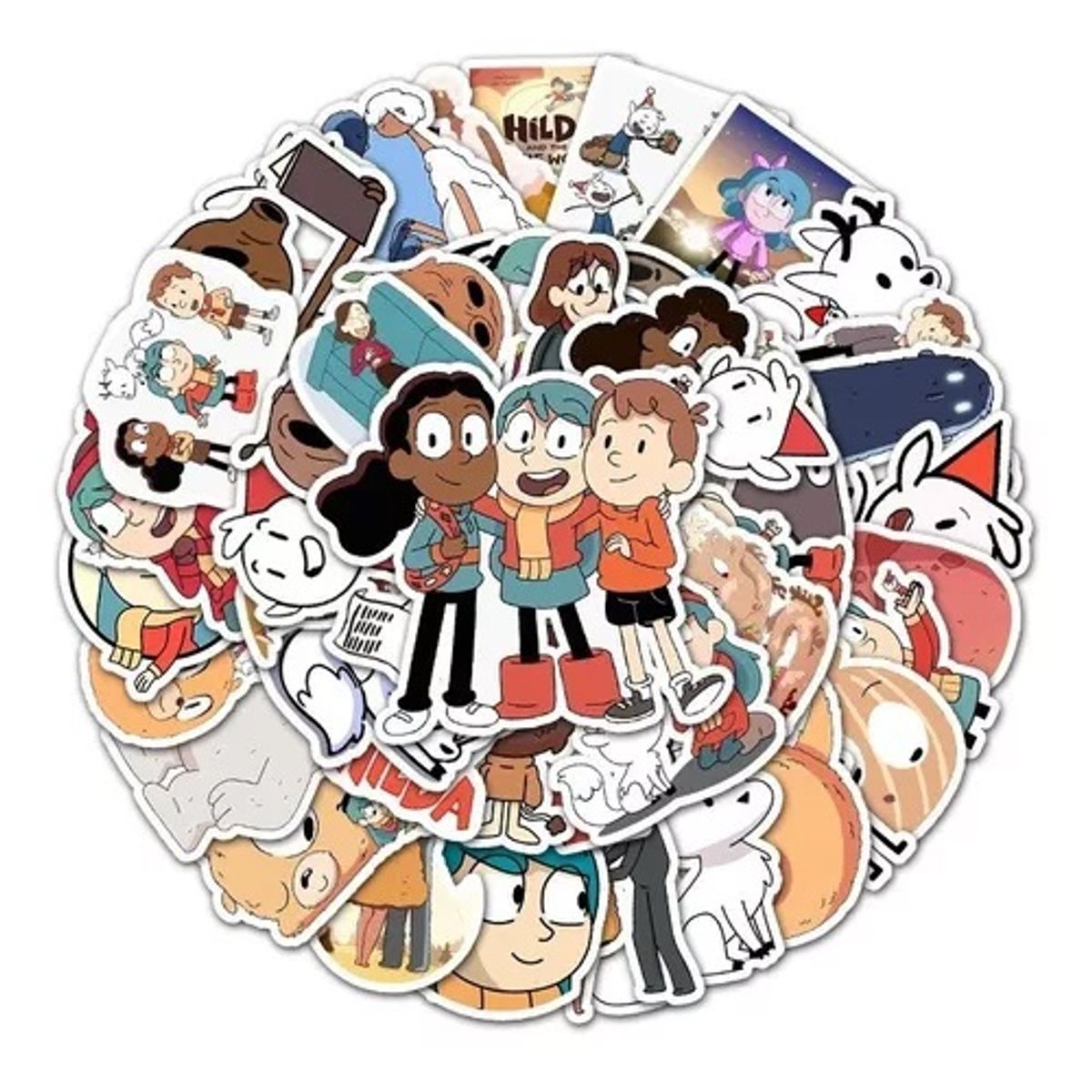 GARSIL - 50 Stickers De Hilda - Etiquetas Autoadhesivas