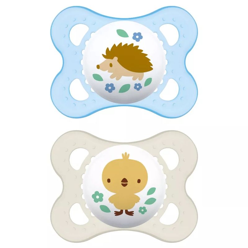 MAM - 2 Chupetes Silicona MAM Original Organic Garden 2-6m, Blue