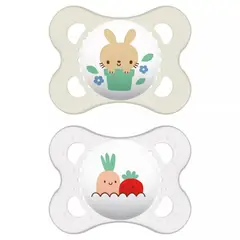 MAM - 2 Chupetes Silicona Original Organic Garden 2-6m, Ivory-